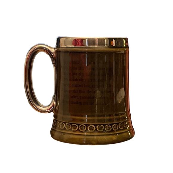 Vintage Princess House “Drunk In the Gutter” Earthenware Beer Stein Tankard Dark - Picture 2 of 10